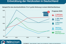 Im Heizkostenvergleich für Deutschland 2024 steht Fernwärme auf Platz 1, gefolgt von Öl und Gas.